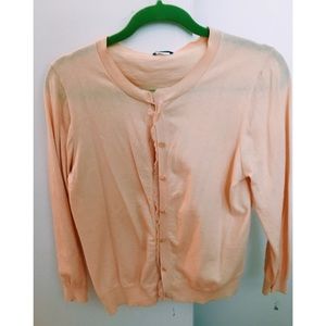 Peach button down sweater